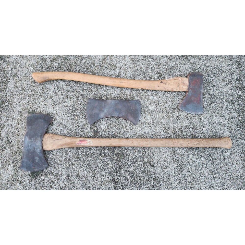 Vtg True Temper Kelly Works Red Warrier, Homestead Double & Single Bit Axes Rare